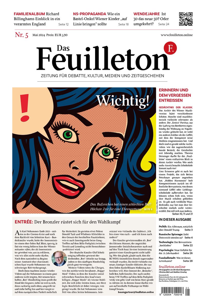 Der erste Freitag im Monat ist #Feuilleton-Tag! Ausgabe 5 ist in den Trafiken. Spionage-Experte Erich Moechel berichtet die unglaubliche Geschichte wie in Botschaften abgehört wurde. e-paper: kiosk.at/web/de/ausgabe… Abo: feuilleton.sumupstore.com/produkte