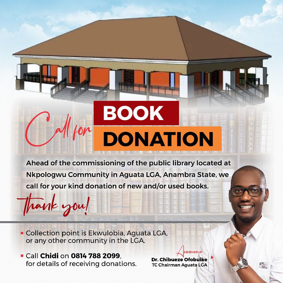 Few months ago, we began the reconstruction of a badly dilapidated public library located at Nkpologwu, Aguata LGA, Anambra State. This is in line with our efforts to provide the neccesary learning infrastructure in the local government area.