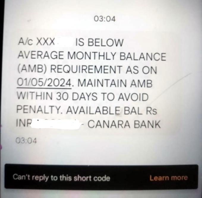 Banks like @CanaraBank are extorting #DigitalHafta (#OnlineExtortion) from common people using excuses like #MinimumBalance.  Corruption has reached new height in India due to @NWOPuppets of India. Post June 2024 things would get worst due to #DigitalSlavery. #DigitalIndia @_PTLB