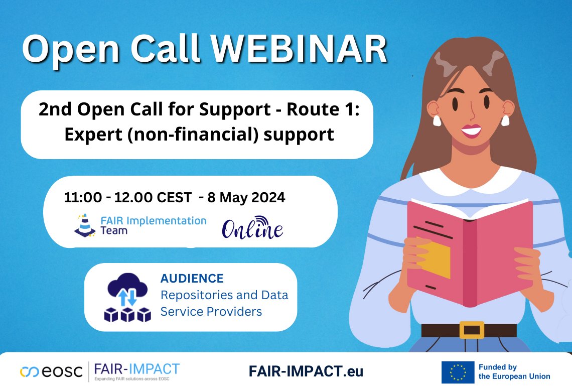 📢2nd #OpenCall for Route 1 expert (non-financial) support has opened! 🗓️Join our #webinar on May 8th! Learn about support options, finances, and application details. Get insights and answers. Sign up now➡️tinyurl.com/25m8n3hx