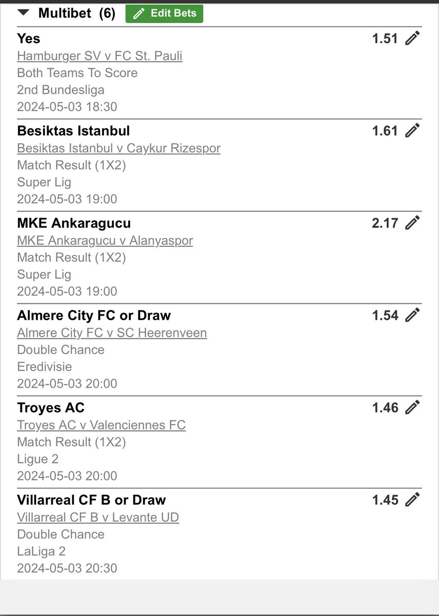 17 ODDS ✅ 💰👌😮‍💨

Booking Code X718CF238✅