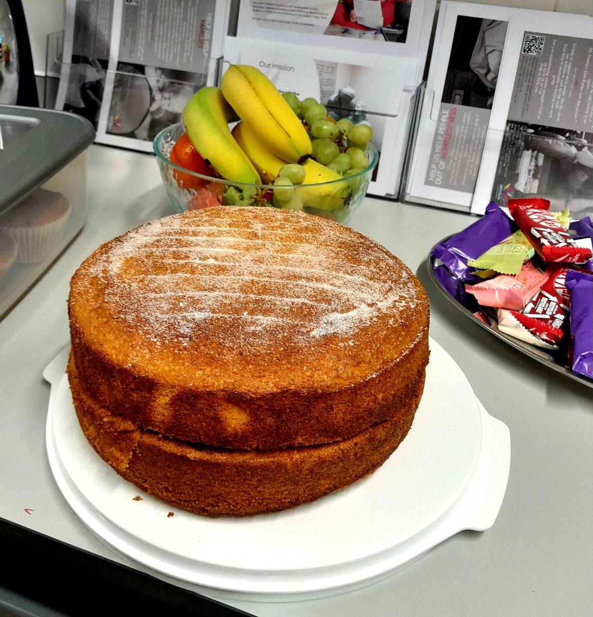 Feel-Good Friday: A day dedicated to staff mental well-being. Fridays are filled with delicious cakes and pastoral care, lots of laughter. Vanilla Lemon curd hearts, Victoria Sponge Raspberry Muffins 
#FeelGoodFriday #Friday #StaffWellBeing #CarolsCakes #Hereford #PastoralCare