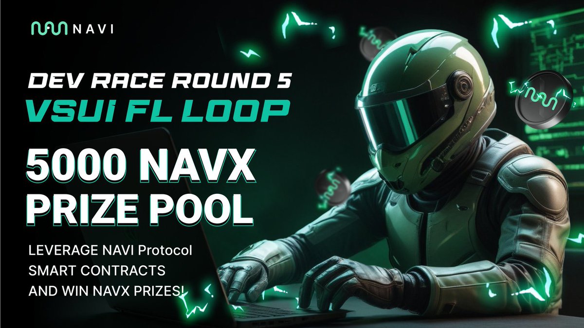 🏃💨 NAVI Protocol Dev Race Round 5 - vSUI FL ⚡️

✨ 5000 #NAVX Prize Pool
📜 Task

🔹 Flash Loan vSUI 
🔹 Supply the vSUI from the Flash Loan to NAVI Protocol
🔹 Withdraw the vSUI from step 2
🔹 Repay the vSUI Flash Loan