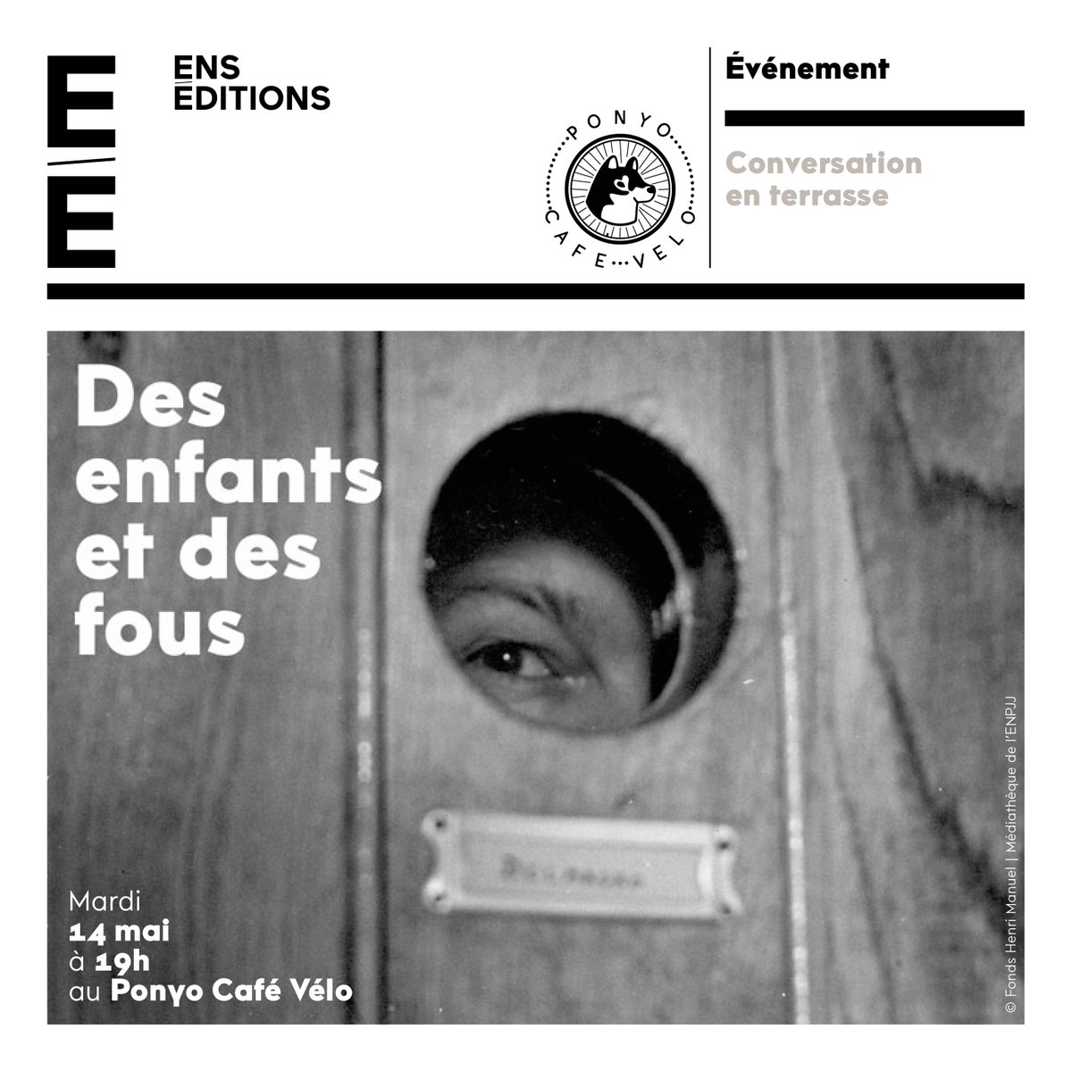 [🧐 Conversation en terrasse]
Orphelins, aliénés, délinquants... Quelles furent au fil de l’histoire les trajectoires de ces hommes, femmes, enfants ? Dans ou hors les murs quelle peut-être la vie dans les entours de l’enfermement ?
📌 Rdv le 14 mai
➕ ens-lyon.fr/evenement/savo…