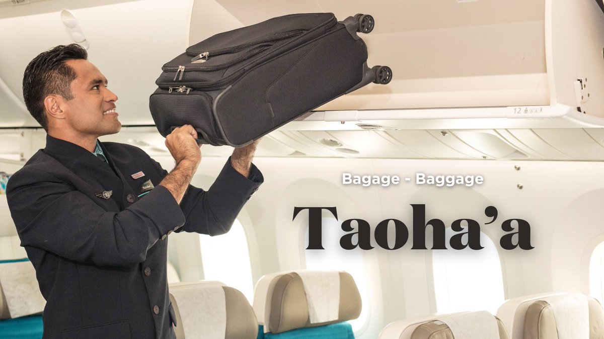 Le mot de la semaine : Taoha'a, bagage 🧳 Sur tous nos vols, profitez d’une franchise comprenant un bagage cabine, et un à deux bagages en soute selon votre classe de voyage 🌍 👉 bit.ly/imagier-tahiti… ©Speak Tahiti