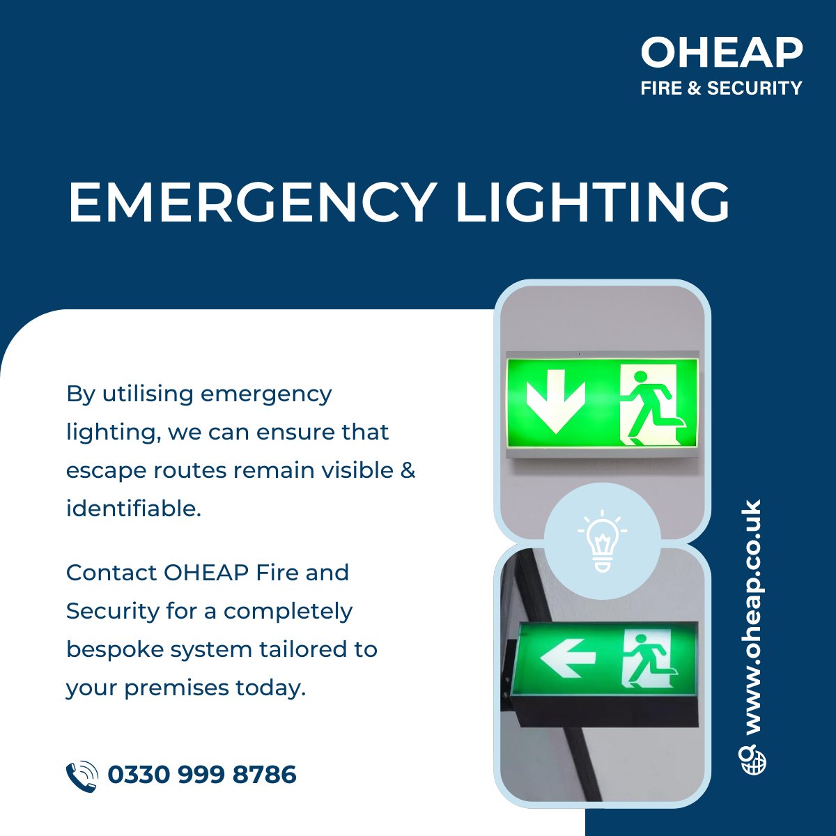 Emergency lighting plays an extremely important role in fire safety.
Not only that, but it is a legal requirement for all buildings in the UK to have a system which allows people to see and exit a building in an emergency. ✔️

#emergencylighting #firesafety #safetyfirst