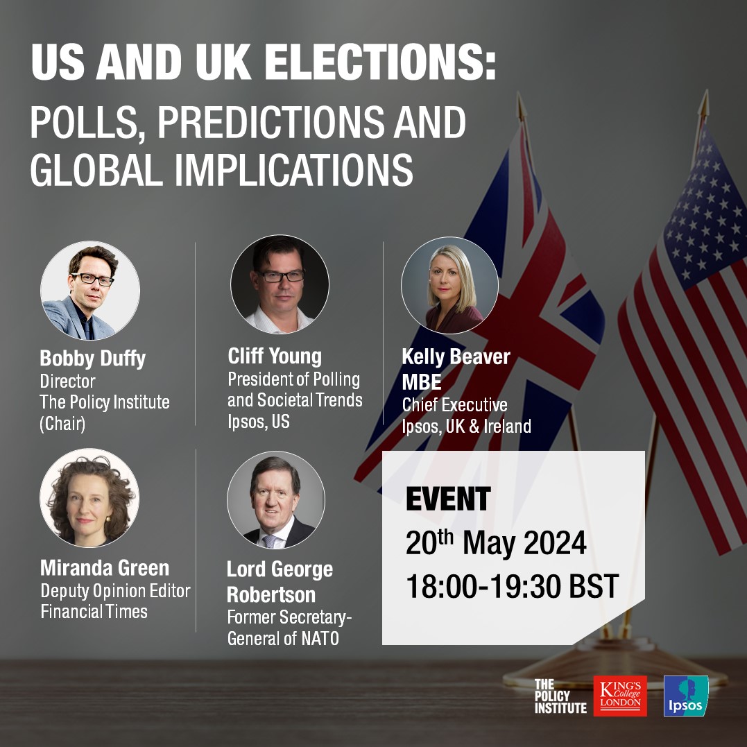 The US & UK elections are coming! 🇺🇸🇬🇧 Join us and @policyatkings to hear our expert panel consider the latest US and UK election polling and discuss what the potential election outcomes could mean for relations between the 2 countries. Register here: bit.ly/3UP2N1T