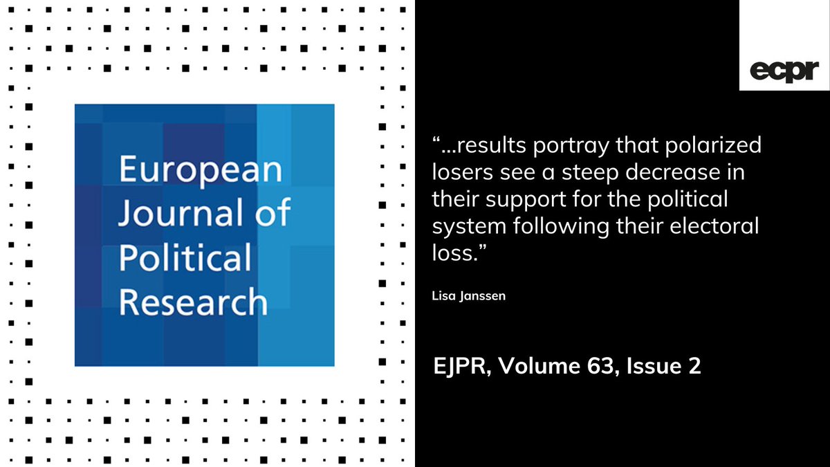 📚 May issue 🗣️ Sweet victory or bitter defeat? 🗳️ Using data from 2015 & 2019 UK general elections, @lisajnssn studies the effects of affective & perceived ideological #polarisation on the winner-loser gap in political support 👉 bit.ly/3RB0MoG #UKElection