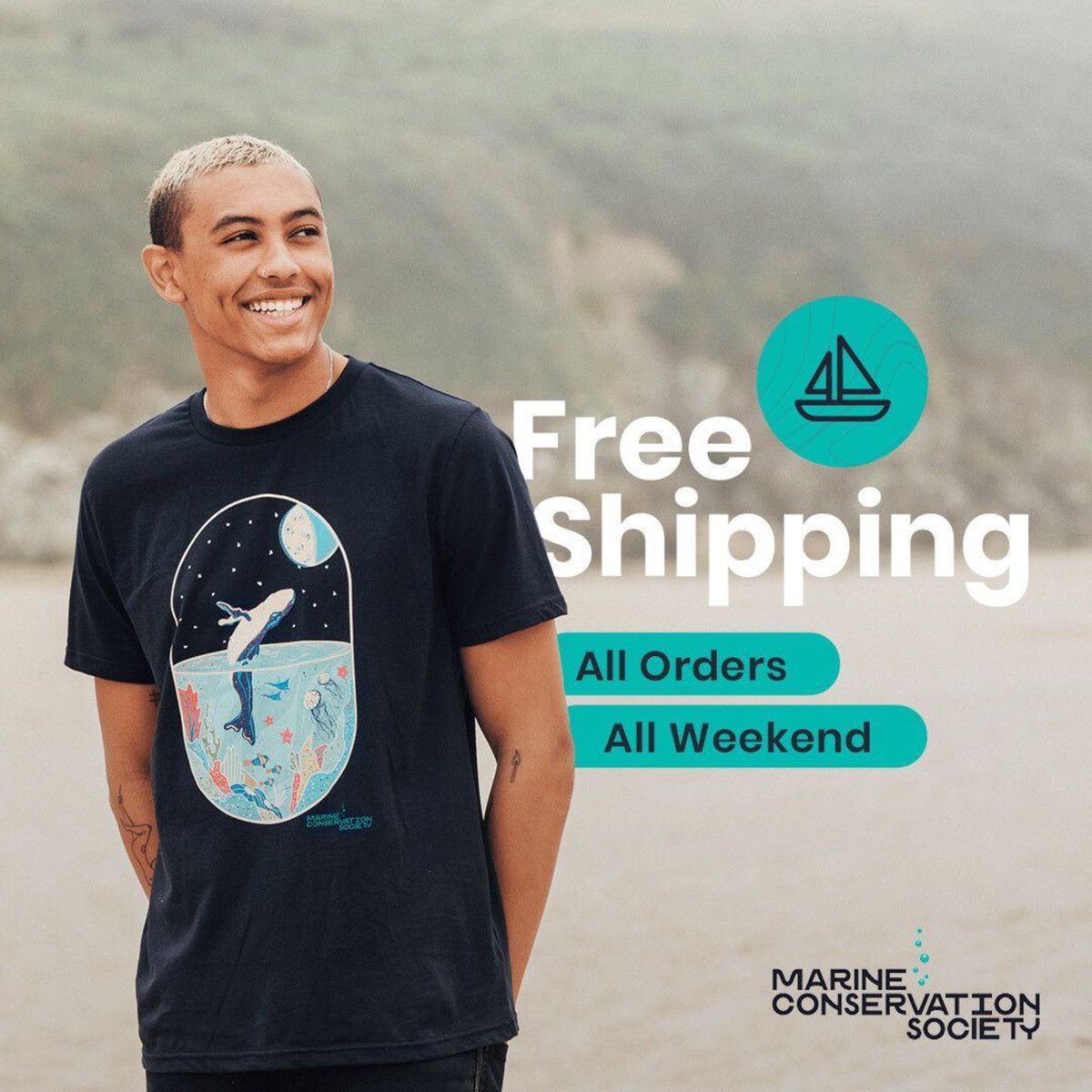 To celebrate the #BankHoliday, our shop is offering free UK shipping on every order from today until the end of Monday 🐟 Hop on over to choose some epic, organic, sustainable goodies that help protect our ocean 👉 mcsshop.org.uk