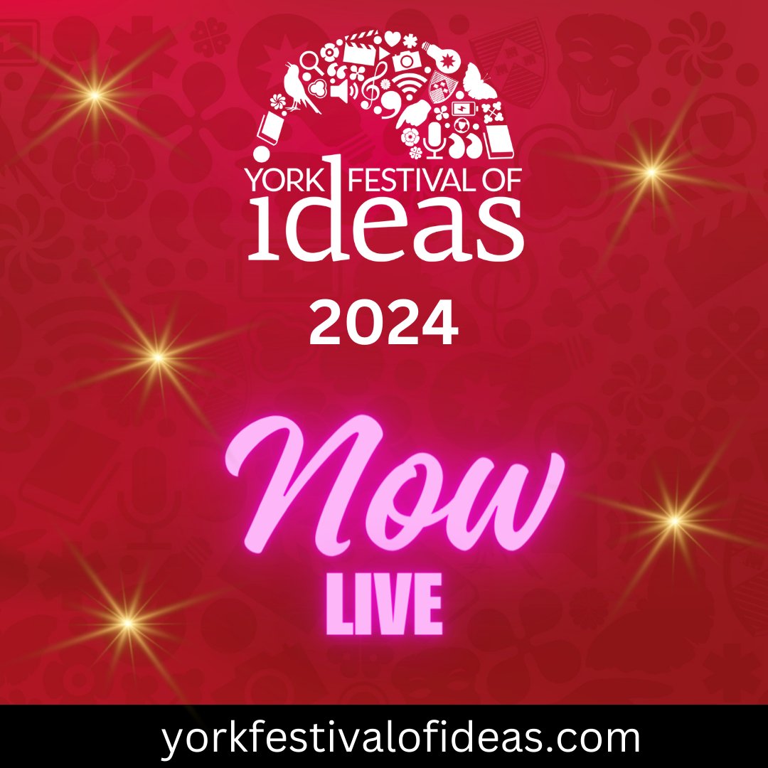 The 2024 Festival programme is now available to view online! 🎉💡 Why not browse our inspiring (mostly free) events and book your tickets today? Don’t miss world-class speakers, performances, guided tours, family-friendly activities and more. #YorkIdeas ow.ly/ZZR850RuLlN