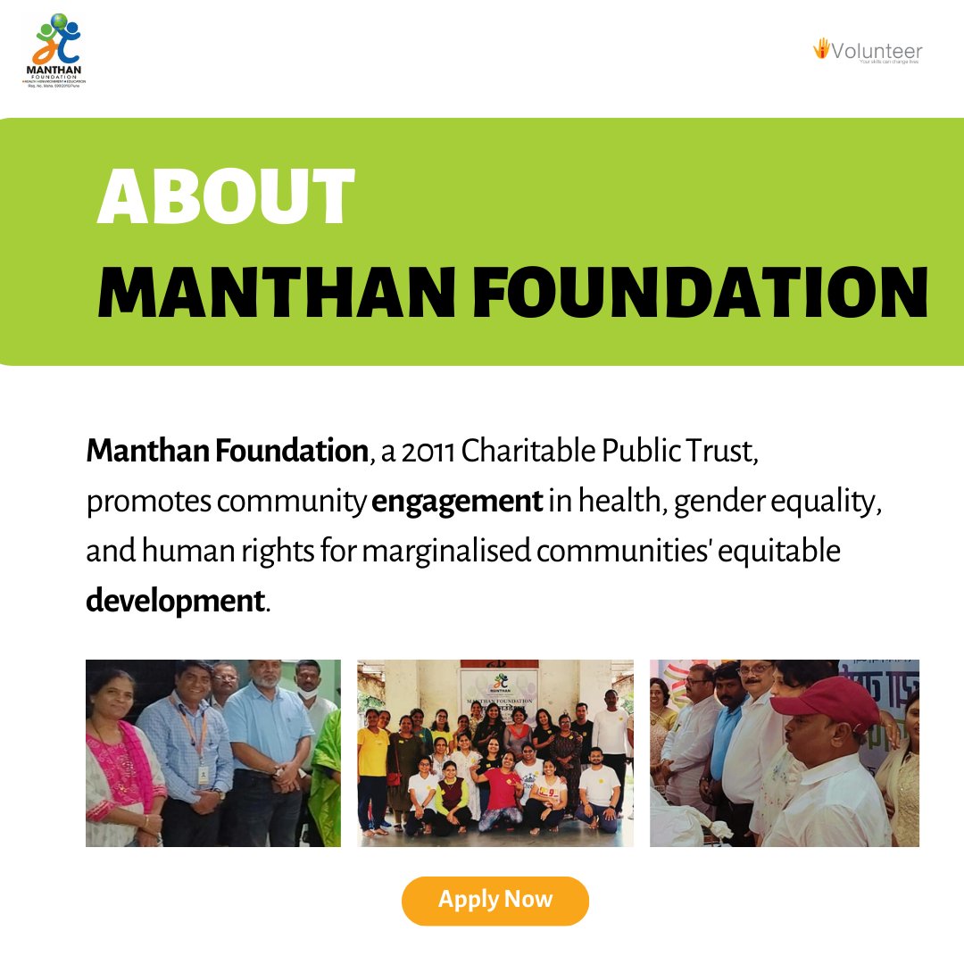 Join @Manthanfoundat3 to light up the lives of kids in slum communities! Together, let’s build brighter futures! Register Now! ivolunteer.in/opportunity/a0… #iVolunteer #Volunteer #BrightenFutures #CommunityImpact #VolunteerOpportunity