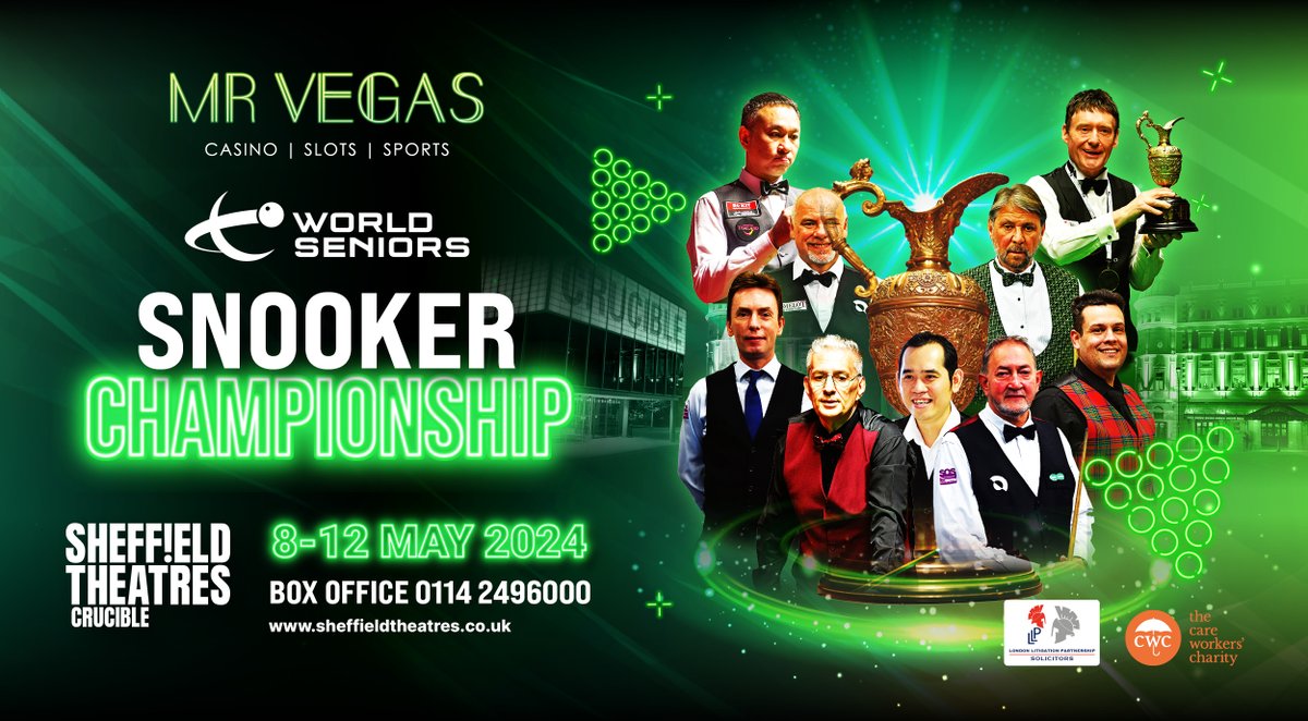 I hope someone may well make a decision today to come to the @crucibletheatre next week and enjoy a session of Seniors Snooker. Tickets start from £17.50 for 5 hour session of 2 matches. sheffieldtheatres.co.uk/events/world-s…