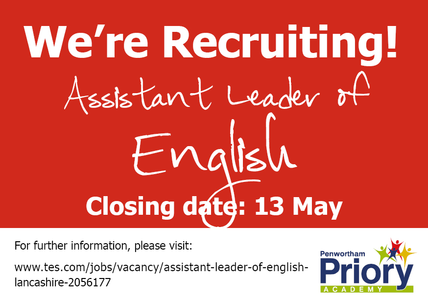 WE'RE RECRUITING - ASSISTANT LEADER OF ENGLISH

We are seeking to appoint an experienced, ambitious and outstanding Leader of English.

Further information and application via TES at 
tes.com/jobs/vacancy/a…

Closes 13 May 2024

#TeachingJobs #schoolteacher