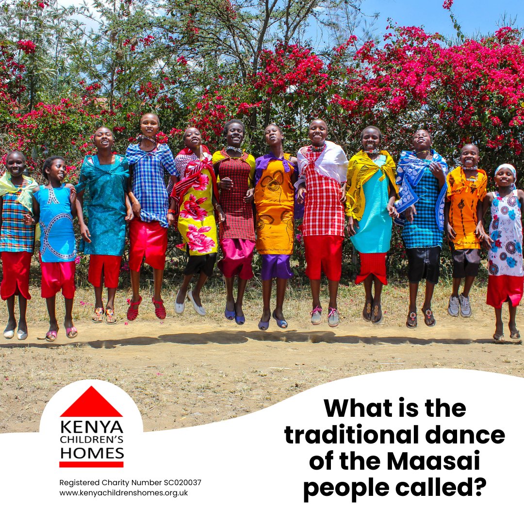KenChildrenHome's tweet photo. It's Fun Fact Friday!

What is the traditional dance of the Maasai people called?

#funfactfriday #maasai #kenyafacts #charity #schoolsproject https://t.co/tYQPbcdMuP