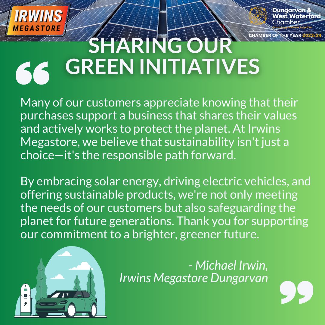 Let's take a moment to celebrate Irwins Megastore for their incredible dedication to sustainability! Their testimony is a shining example of how businesses can make a positive impact on the environment while thriving in the marketplace. 🌿💚 #GoGreen #Sustainability🌟👍