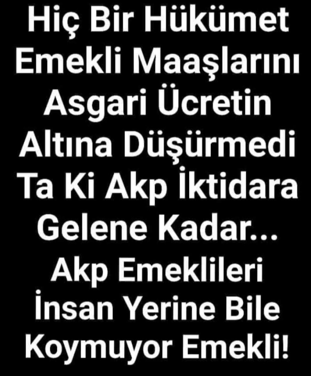 Evet bunu herkes iyice öğrensin...
Sadece AKP düşürdü emekli maaşlarını
Dünyada bir örneği yoktur herhalde
#emeklisiziistemiyor