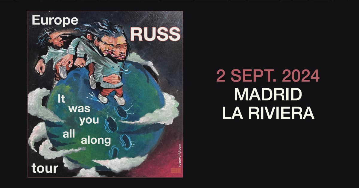 🙌¡Russ (@russdiemon) anuncia It Was You All Along Tour!🙌¡Y ya puedes conseguir tus entradas! Nos vemos el 2 de septiembre en La Riviera de Madrid. Aquí las tienes🎫👉 bit.ly/3UkF5Jj