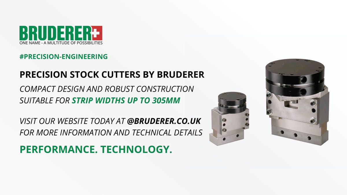 COMPACT AND ROBUST - A full range of stock cutters in pneumatic, hydraulic and manual actuation models!

For more info, contact us at mail@bruderer.com

#Bruderer #Ukmanufacturing #Engineering #Ukmfg #Stampingpresses #Manufacturing #Stockcutters #Pneumatic #Hydraulic #Manual