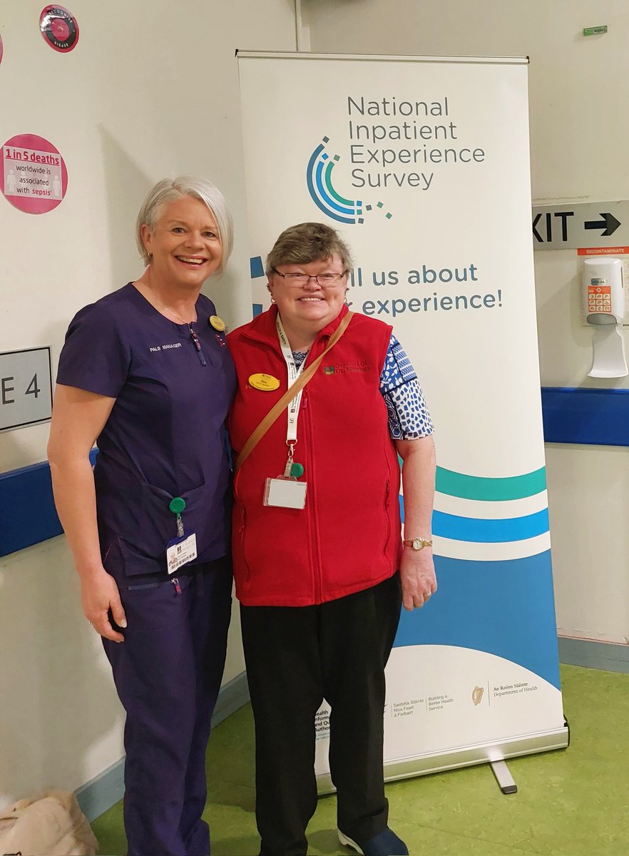 Promoting the National Inpatient Experience Survey with our wonderful PALS volunteer Mary. Should you receive a survey please give us your feedback @ULHospitals @careexperience