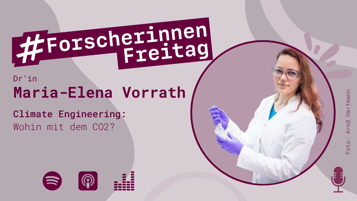 Am heutigen #ForscherinnenFreitag geht es um den Kampf gegen die #Klimakrise und welchen Beitrag #ClimateEngineering leisten kann: innovative-frauen.de/podcast/maria-… Vielen Dank für das spannende Gespräch, Dr'in Maria-Elena Vorrath! #InnovativeFrauen #scicomm #Wissenschaftskommunikation