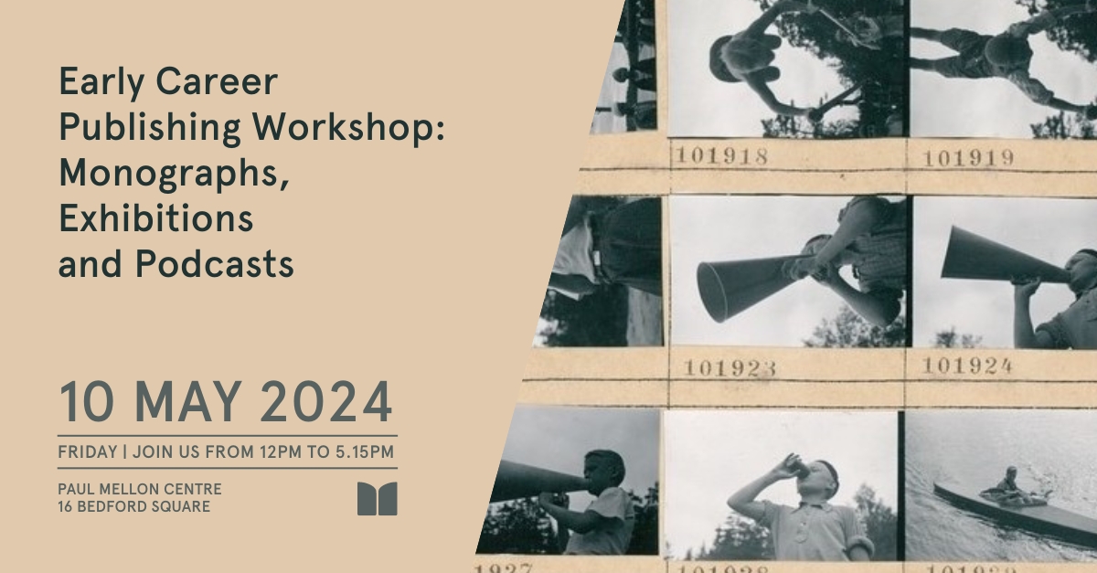 Are you a member of the Early Career Researchers Network? Join us for an afternoon to explore ways to publish your work including creating podcasts. 10 May 2024 Early Career Publishing Workshop: Exhbitions, Monographs and Podcasts More info and tickets: ow.ly/67CS50Rqz1l