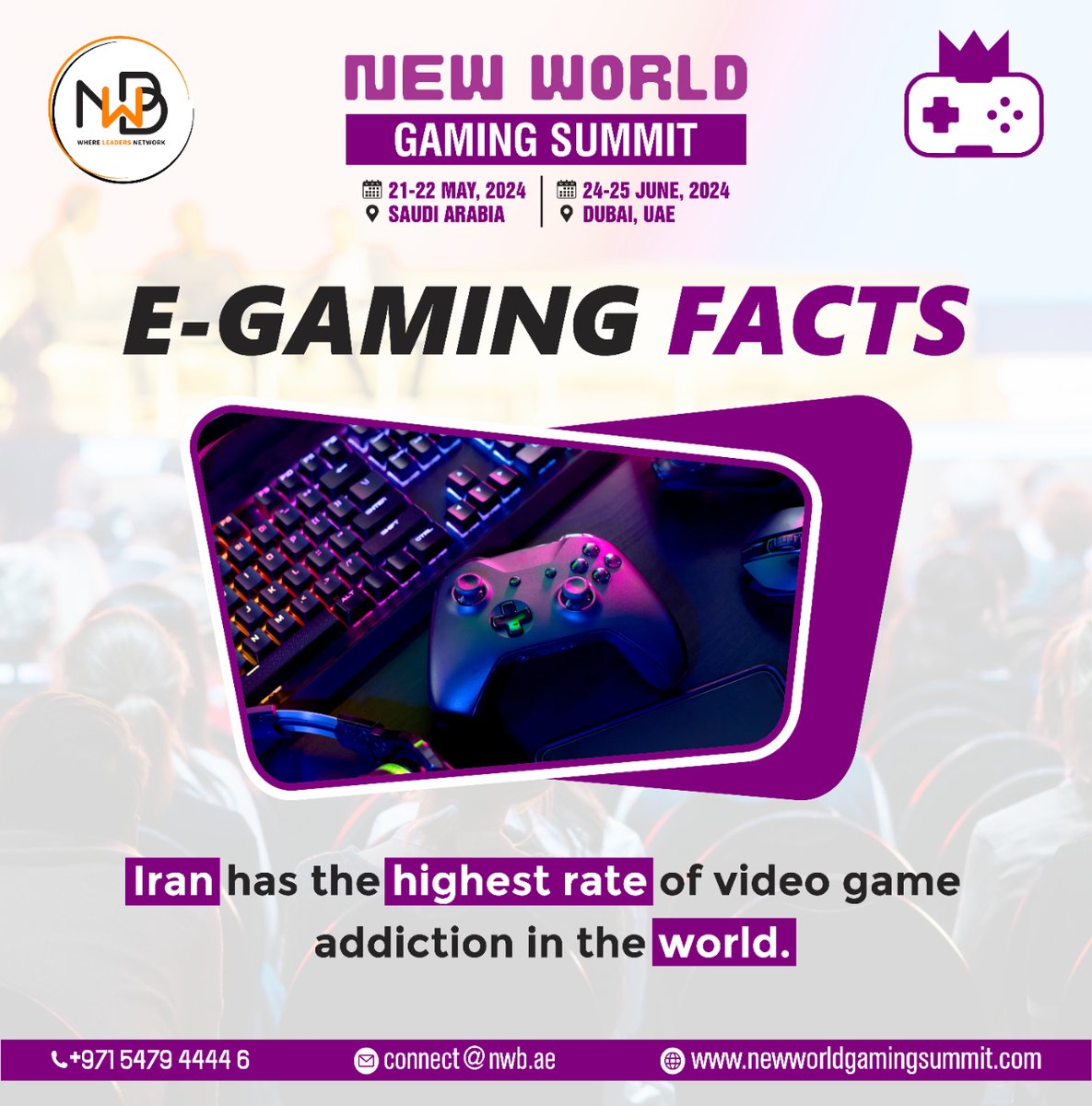 Did you know Iran has the world's highest video game addiction rate? It's not just about high scores—it's shaping a generation. From gaming cafes to esports, it's a cultural phenomenon. 🕹️🌍
#newworldgamingsummit #GamingCulture