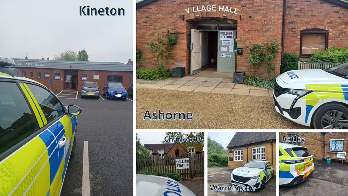 WellesbournCops's tweet photo. Our team were out on patrols yesterday checking in with nearly 20 polling stations across our patch, including those pictured below.

Thankfully no issues to report and everyone we engaged with was happy to see us out and about in our communities!

^6337 ^1451 https://t.co/8bY4cK5kFd