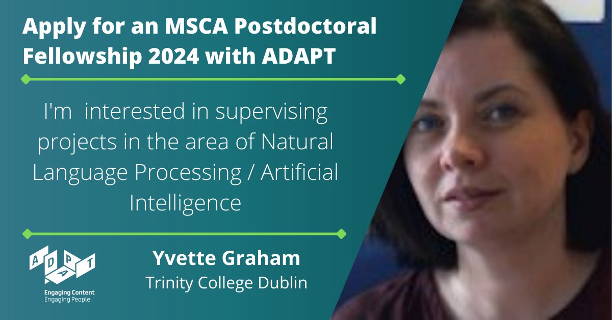 📢 ADAPT invites expressions of interest for exciting 2-year European #Postdoctoral #Fellowships under #HorizonEurope @MSCActions. Elevate your #career and #competitiveness! Interested? Apply now: adaptcentre.ie/careers/msca-p… @tcddublin @tcddublinscss @Mariecurie_alum