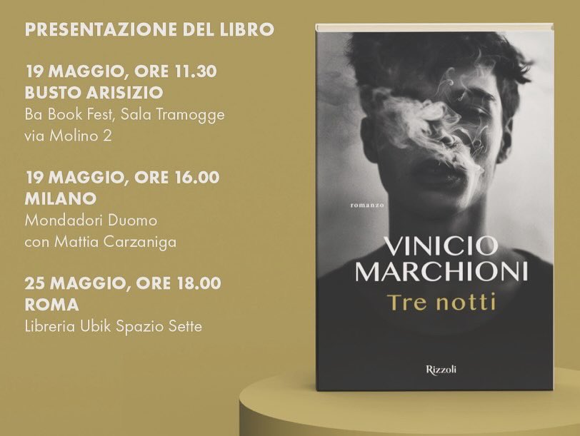 In attesa dell’uscita il 7 maggio ecco i Festival e le presentazioni di Maggio. Poi inizierò il giro d’Italia #trenotti @RizzoliLibri