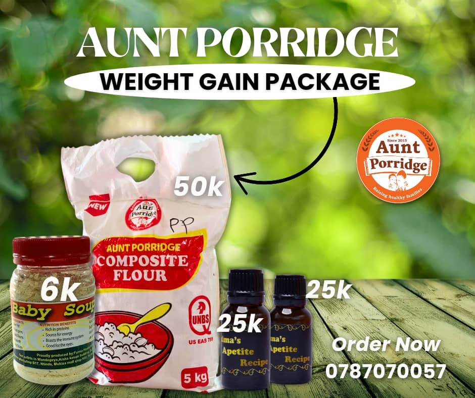 AuntPorridge's tweet photo. Gain weight in just 2weeks with Aunt Porridge Package. #WeightGain #AuntPorridge #AppetiteBoost #BabySoup https://t.co/RWbpP3a6zC