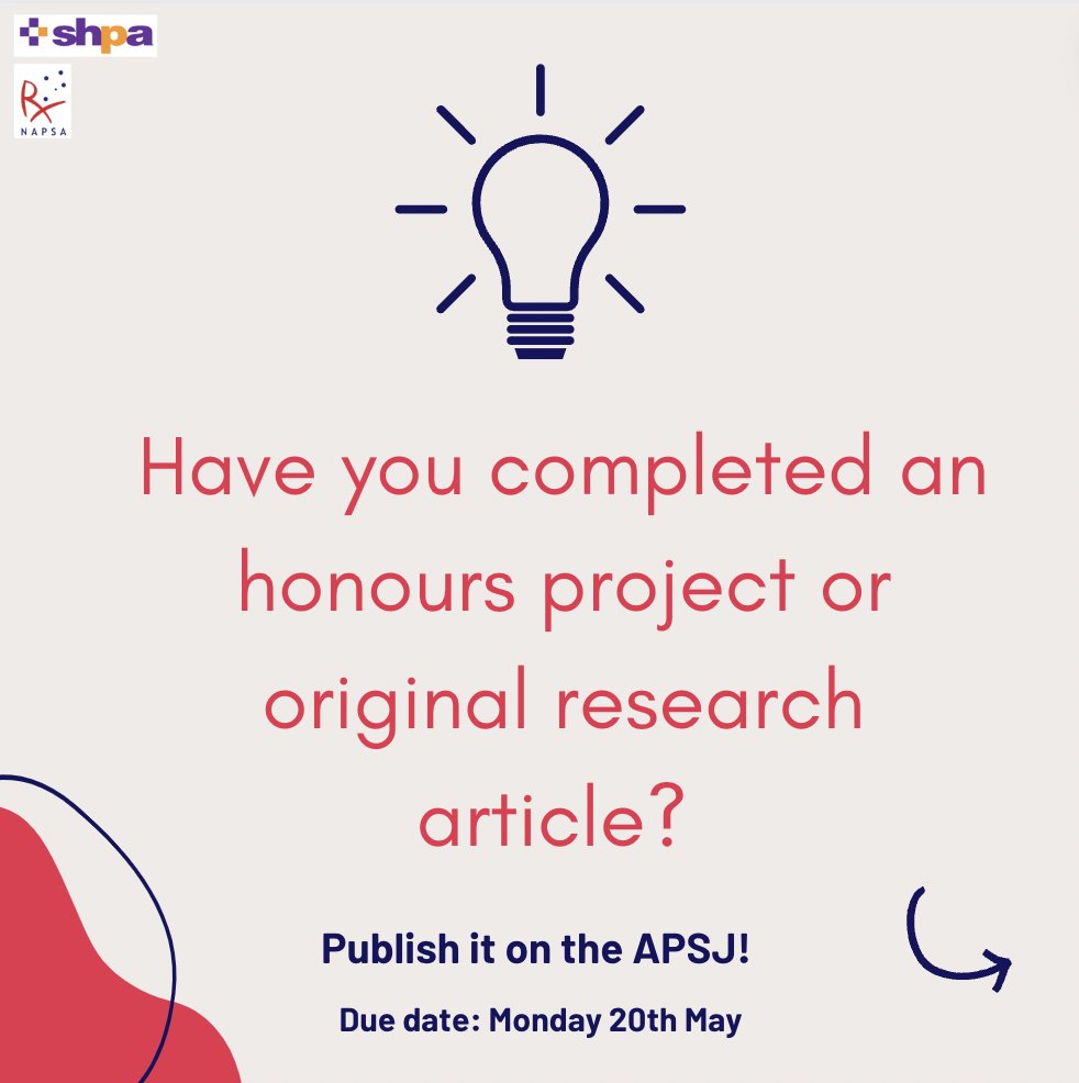 theAPSJ's tweet photo. Attention APSJ readers ❤️ !!

Have you completed an honours project 🔬or original research article 📚?

Submit a research article for the APSJ Winter 2024 issue! 💫 

Due date: Monday 20th May🎉

We can’t wait to read your articles! 📖
Swipe right to learn more 😊 https://t.co/8UPYtA4JMc