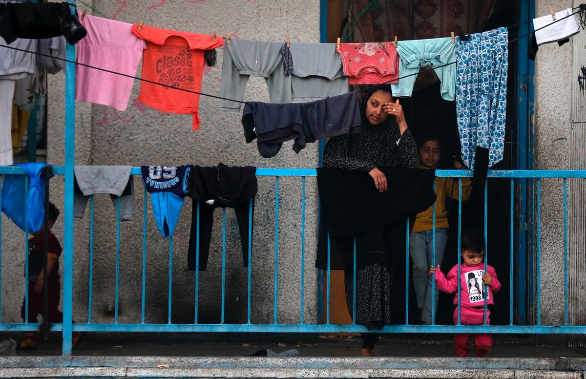 UNRWA's tweet image. The war in #Gaza continues to be a war on women.

Over 10,000 women have been killed &amp;amp; 19,000 injured

37 children lose their mother every single day.

Conditions are appalling; +155,000 pregnant or breastfeeding women faced with severely limited access to water &amp;amp; sanitary items.