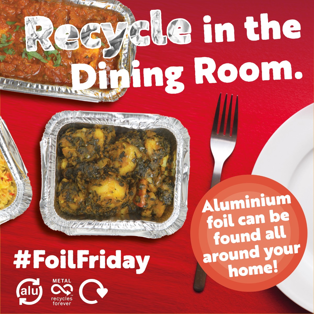It's Foil Friday - you can find and recycle foil all around your home. Save up smaller bits and scrunch them into a ball to be sure they will be be picked out at the recycling centre. ♻ #FoilFriday