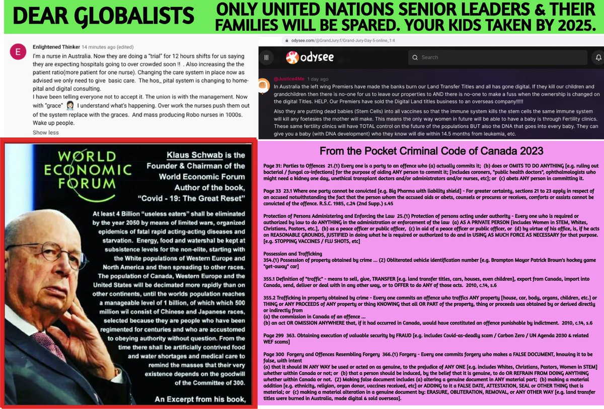 Rose Webster @GetMyGist here ♀️🇨🇦. HOW is it that this male cannot be arrested by now, his assets seized & #restitution given to those he harmed / families who lost their #children & loved ones? HOW? Only ~300 #UnitedNations Senior Leaders will be spared. Are you 1 of those 300?