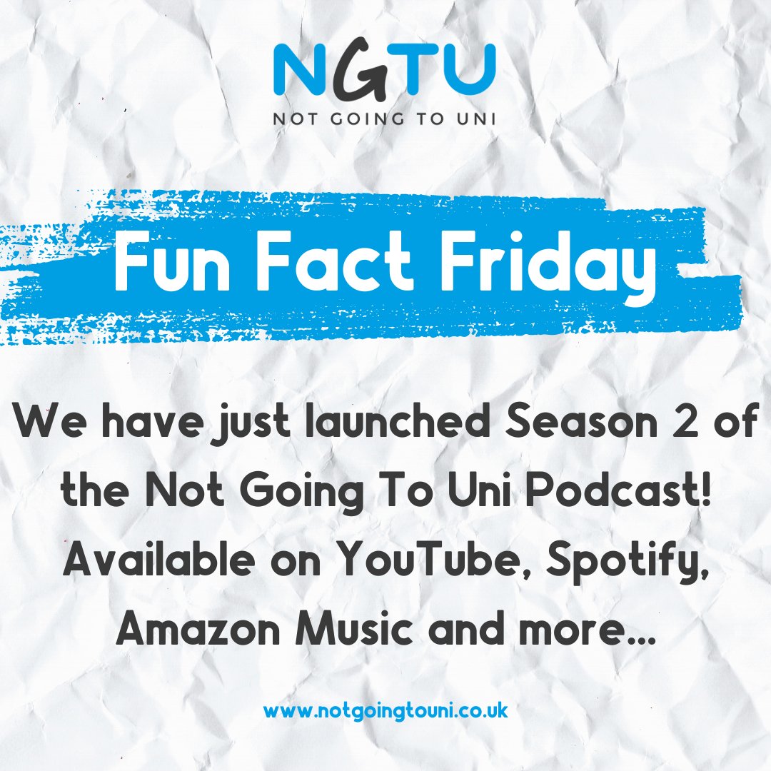 The Not Going To Uni Podcast is back with another season! 🥳 You can hear from more of our ambassadors as they share their career journeys so far and why the traditional university route wasn’t for them 🎙️ Listen now - loom.ly/01bBGEw #podcast #apprenticeships