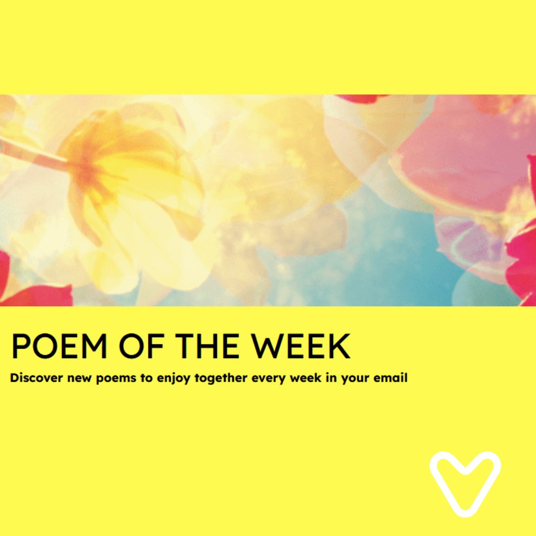 The #PoetryByHeart Poem of the Week emails help you discover new poems to enjoy together and offer fun ways of sharing them out loud & by heart. We send you a weekly email in term time with a link to a poem to share and an activity to try with it. Sign up! ow.ly/uhwl50RvrIZ