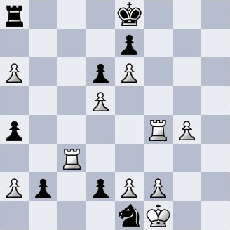 #chess #chessproblem #echecs #ChessStudy #chesscomposition
🇫🇷
[Solution du 445]
+-
(1/2)
1.Th3! (menace Th8#) OOO! (…Rd8? 2.Tc4 & 3.Th8#)
2.a7 Rb7
3.a8D+! Txa8 (…Rxa8? 4.Txa4+ et mat en 2)
4.Tb3+ Rc7! (…Ra6? 5.Ta3 d1D 6.Taxa4+ Dxa4 7.Txa4+ Rb5 [sinon Tb4+] 8.Txa8 +-)
(…)