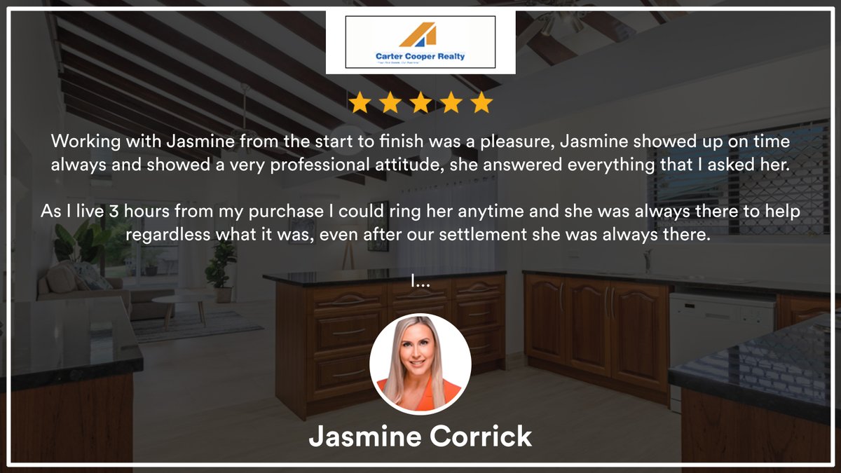 Another happy client! RateMyAgent review in Pialba.

rma.reviews/Gpwatsi0BW3j

3 bed | 3 bath | 2 car
...
#ratemyagent #realestate #jasminecorrick #prestigeproperty #herveybay #salesexpert #marketingexpert #propertyexpert #realestateagentreviews
#Carter_Cooper_Realty...