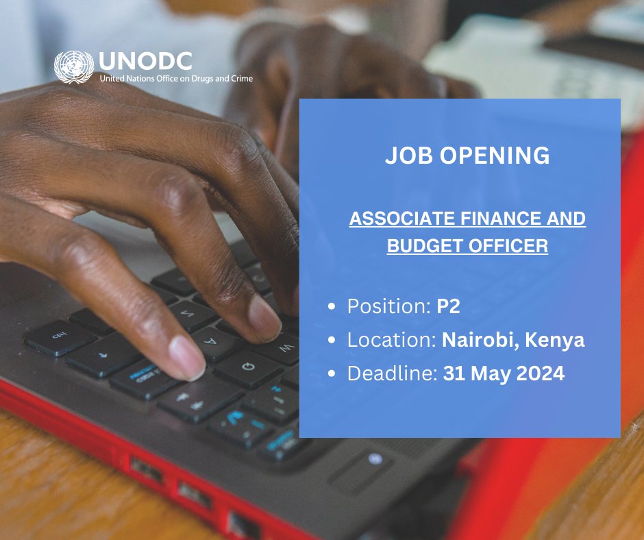 Join our team! @UNODC_ROEA is looking for an Associate Finance and Budget Officer. If you have what it takes, apply here 👉tinyurl.com/3eerm8rv