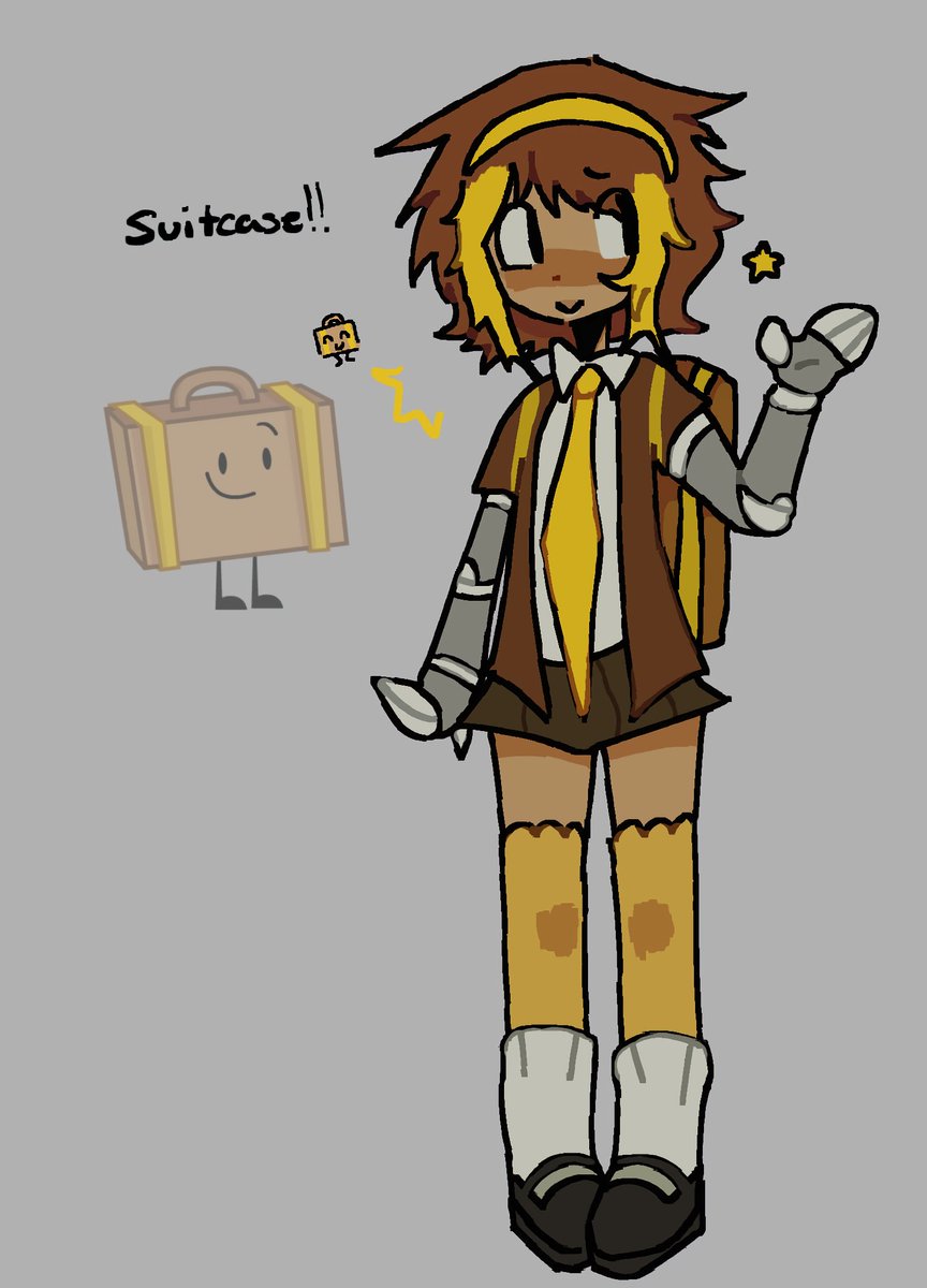 omg is that......suitcase ii?1?1?1?!1! woaaa a suitcase ii gijinka....... #inanimateinsanity