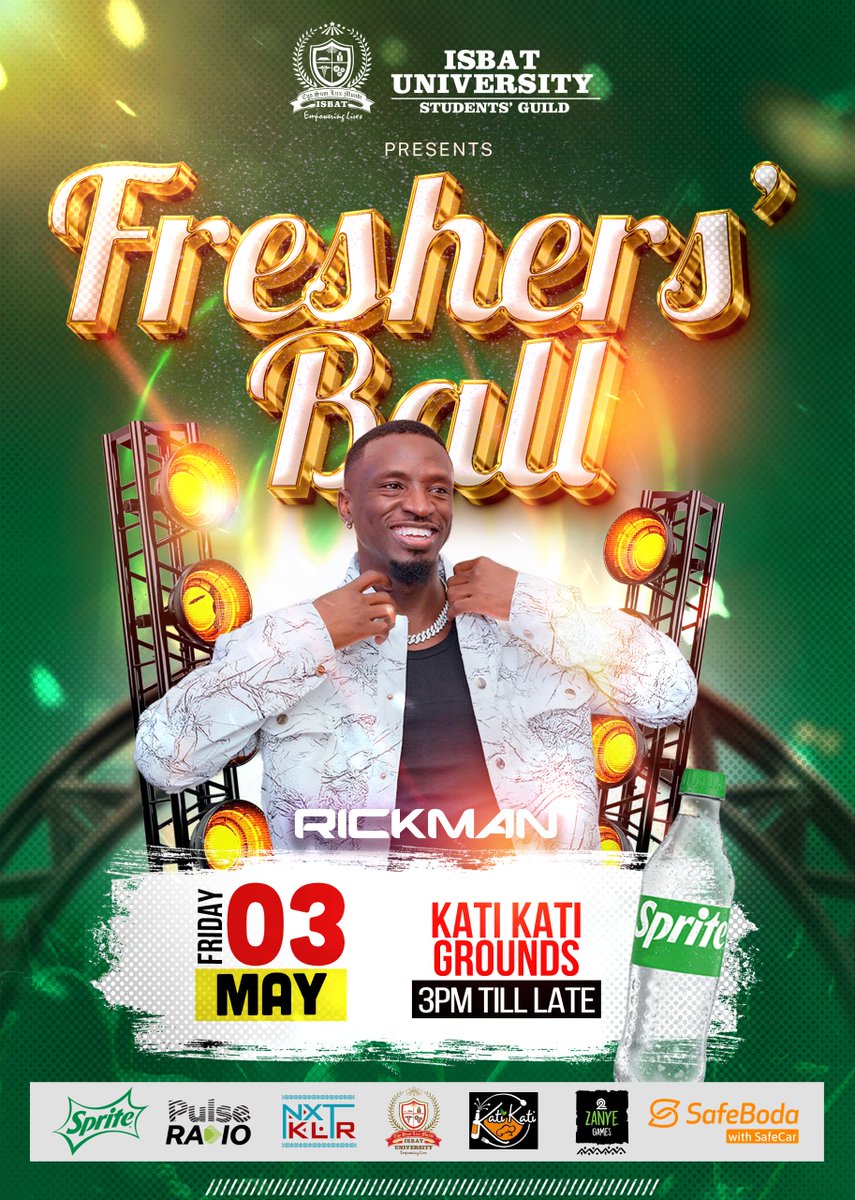 Today, @RickmanManrick will be a special guest at the @isbatkampala Freshers Ball. 

STAY TUNED| #NextKulture