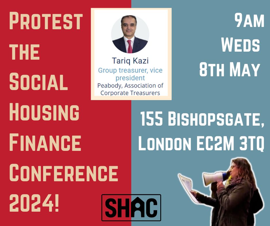 A very special reason for Peabody tenants & residents to join our picket at the Social Housing Finance Conference next Wednesday - look who's going to be there!