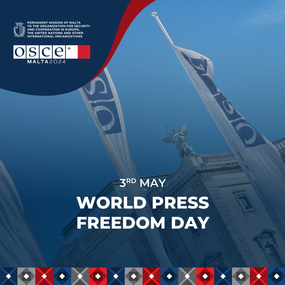 On World Press Freedom Day, we reaffirm our commitment to a free media landscape, crucial not only for safeguarding #democracy but also for addressing global crises. Fostering a free media landscape is a paramount commitment of 🇲🇹's @OSCE Chairpersonship. Our priorities include…