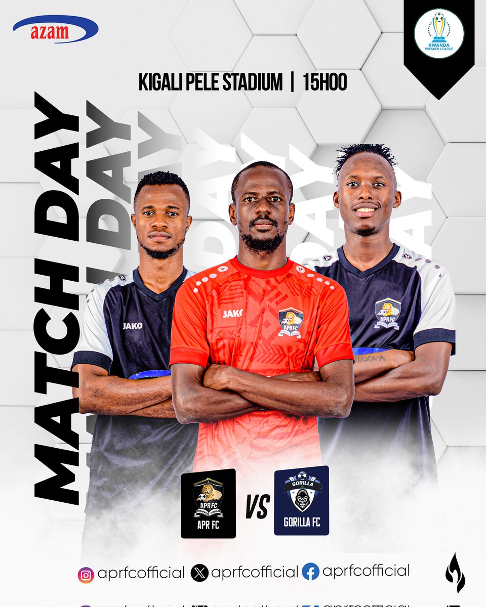 Match Day! 🏟 Kigali Pele Stadium 🕑 15H00 🗓 03-05-24 🆚️ Gorilla FC #APRFC