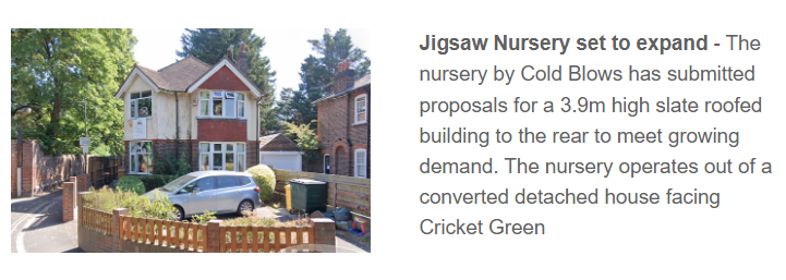 CRICKET GREEN UPDATE - Jigsaw Nursery set to expand mailchi.mp/0e90167c96f2/c…