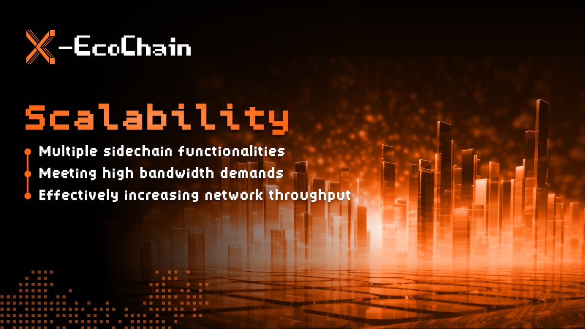 🌐X-EcoChain is pushing the boundaries of blockchain scalability! 

⛓️With multiple sidechain functionalities, we're meeting high bandwidth demands and effectively increasing network throughput.

#BlockchainTechnology #Innovation #Scalability