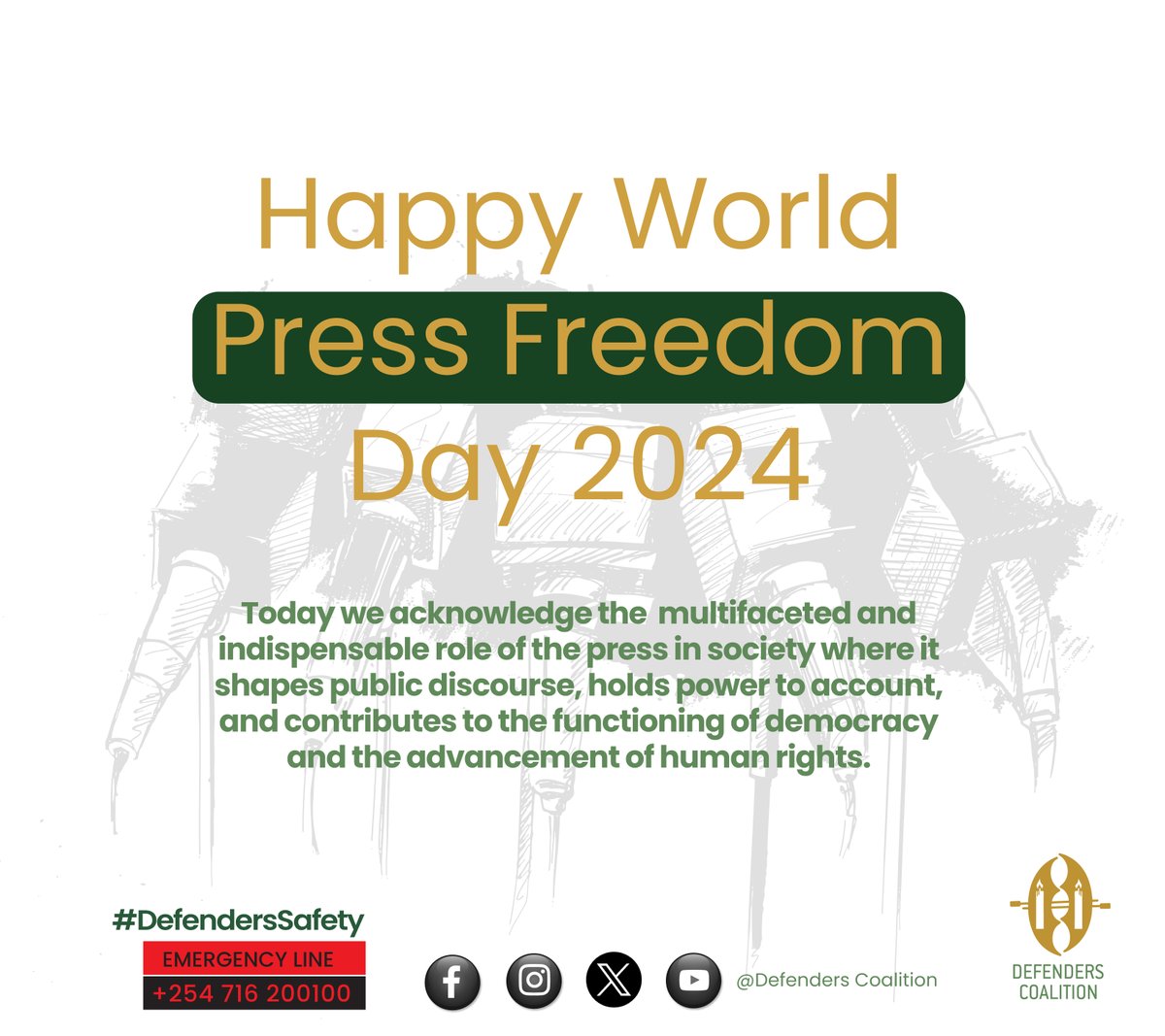 Happy World Press Freedom Day 2024 #WorldPressFreedomDay Freedom of the press amounts to freedom of expression which isn’t merely a fundamental right but the cornerstone of vibrant societies. It enables us to challenge injustice, spark change, and engage in debates crucial to our…