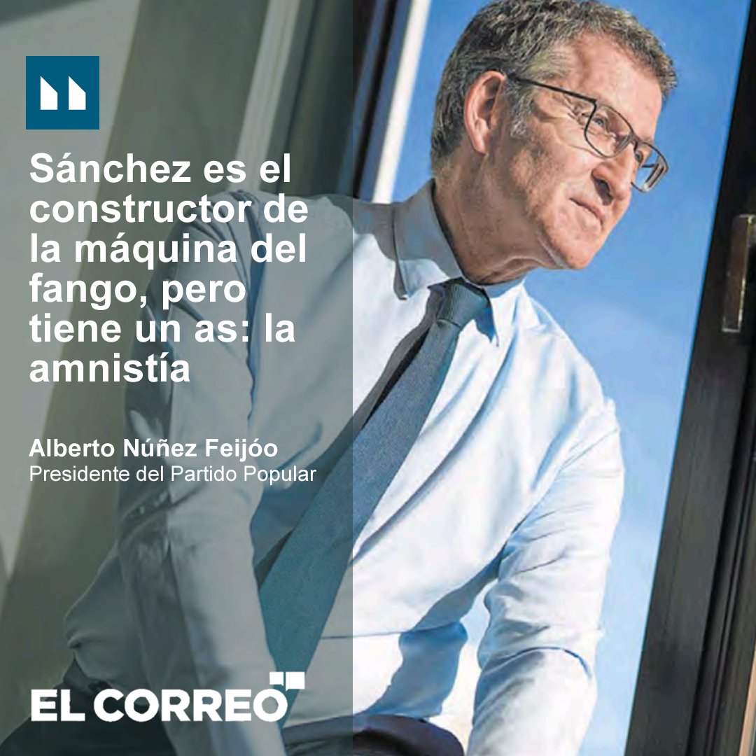 📰 ¡No te pierdas la entrevista de @NunezFeijoo en @elcorreo_com! 'Las políticas del PNV y las del Partido Socialista han dado por resultado que Bildu pueda gobernar en cualquier instante en Euskadi' ➕elcorreo.com/politica/sanch…