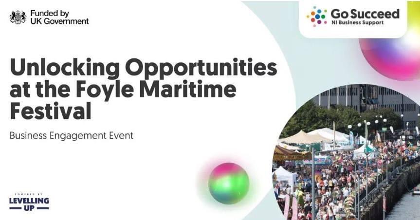 🌊 Unlocking Opportunities at the Foyle Maritime Festival Business Engagement Event 📈 📅 When: Wednesday, 8th May | 🕙 Time: 10:00 AM 📍 Where: @Da Vinci's Hotel Register for this FREE event now at: bit.ly/4bh50Z4 Join us to unlock business opportunities at #FMF24