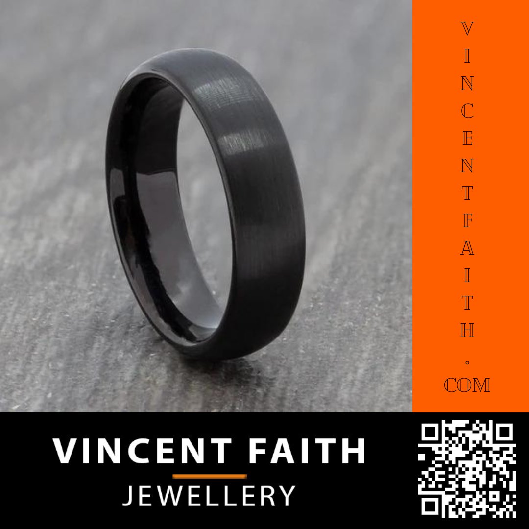 This is our brushed black 6mm tungsten ring, a versatile addition to your jewellery collection.

rings.vincentfaith.com/241

Over 200 ring designs available at vincentfaith.com

#weddingideas #weddingring